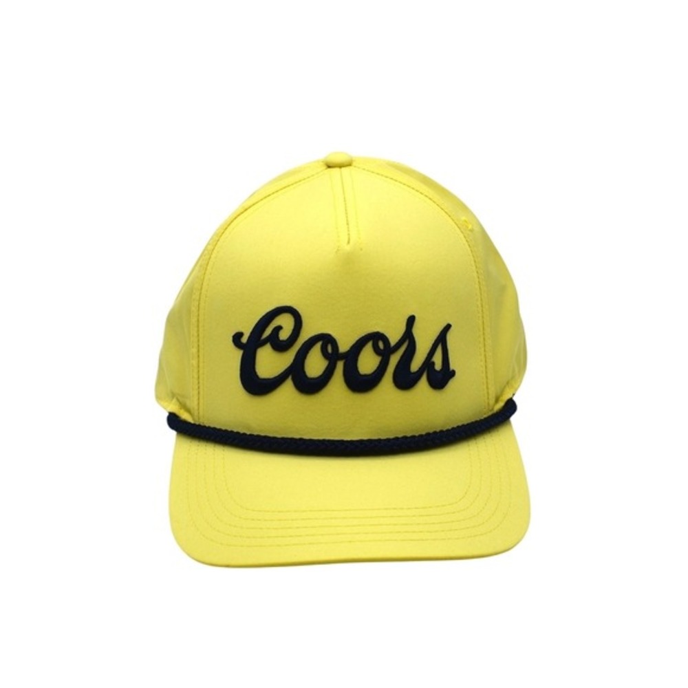 Coors‎ Banquet Beer American Needle Traveler Rope Snapback Hat Cap Yellow NEW